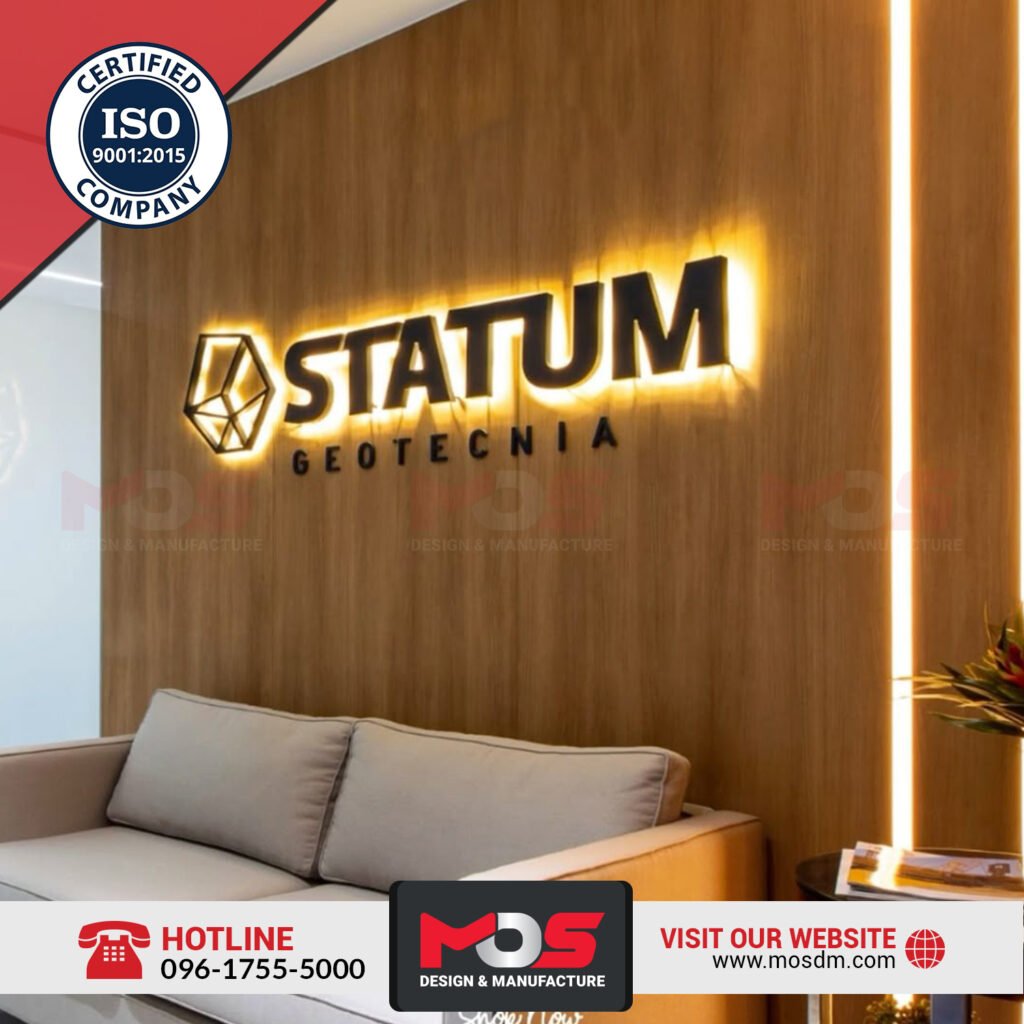 Stainless steel golden letter sign for showroom